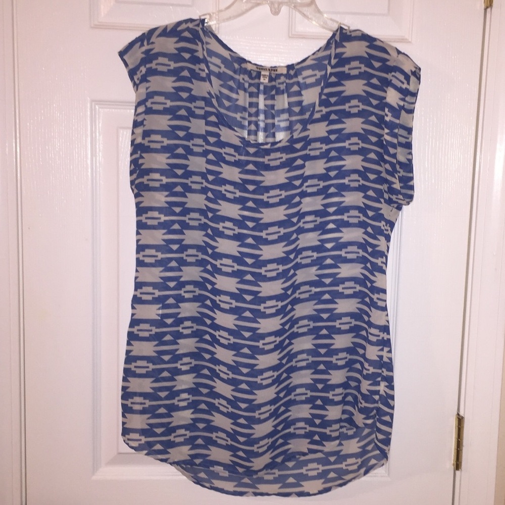Daniel Rainn Aztec Print Blouse